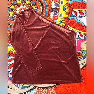 Old Navy Women’s XXL Pink Velvet One Sleeve Shirt